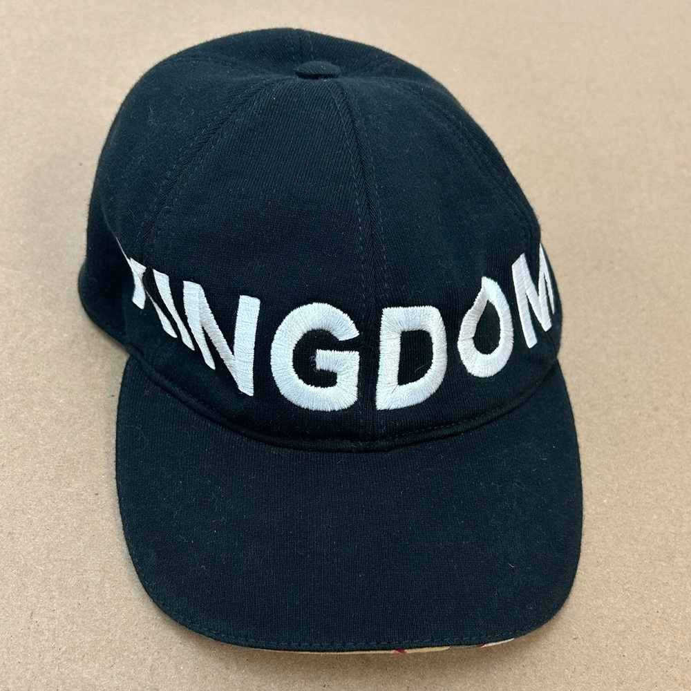 Burberry Black Cap with White Lettering